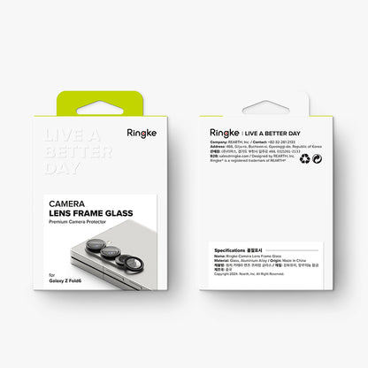 Folie de protectie Camera Spate Ringke pentru Samsung Galaxy Z Fold6 F956, Sticla Securizata, Set 2 bucati, Neagra