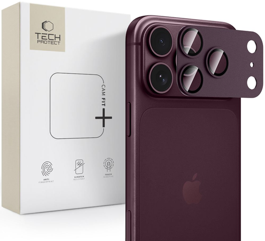 Folie de protectie Camera Spate Tech-Protect CamFull Fit+ pentru Apple iPhone 18 Pro, Sticla Securizata, Visinie
