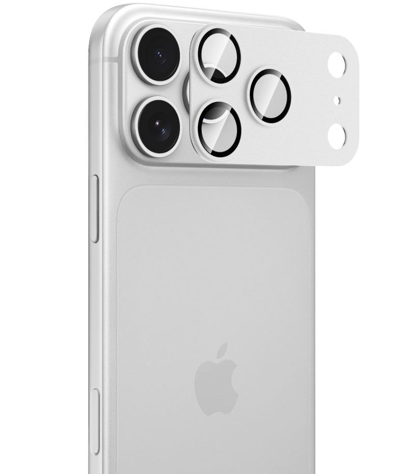 Folie de protectie Camera Spate Tech-Protect CamFull Fit+ pentru Apple iPhone 18 Pro Max, Sticla Securizata, Argintie