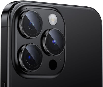 Folie de protectie Camera Spate Tech-Protect CamRing PRO+ pentru Apple iPhone 14 Pro Max / 14 Pro, Sticla Securizata, Neagra