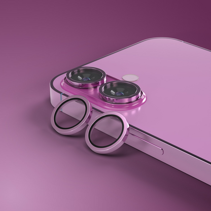 Folie de protectie Camera Spate Etteri pentru Apple iPhone 16 Plus / 16, Sticla Securizata, Roz