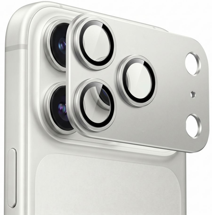Folie de protectie Camera Spate Tech-Protect CamFull Fit+ pentru Apple iPhone 18 Pro, Sticla Securizata, Argintie