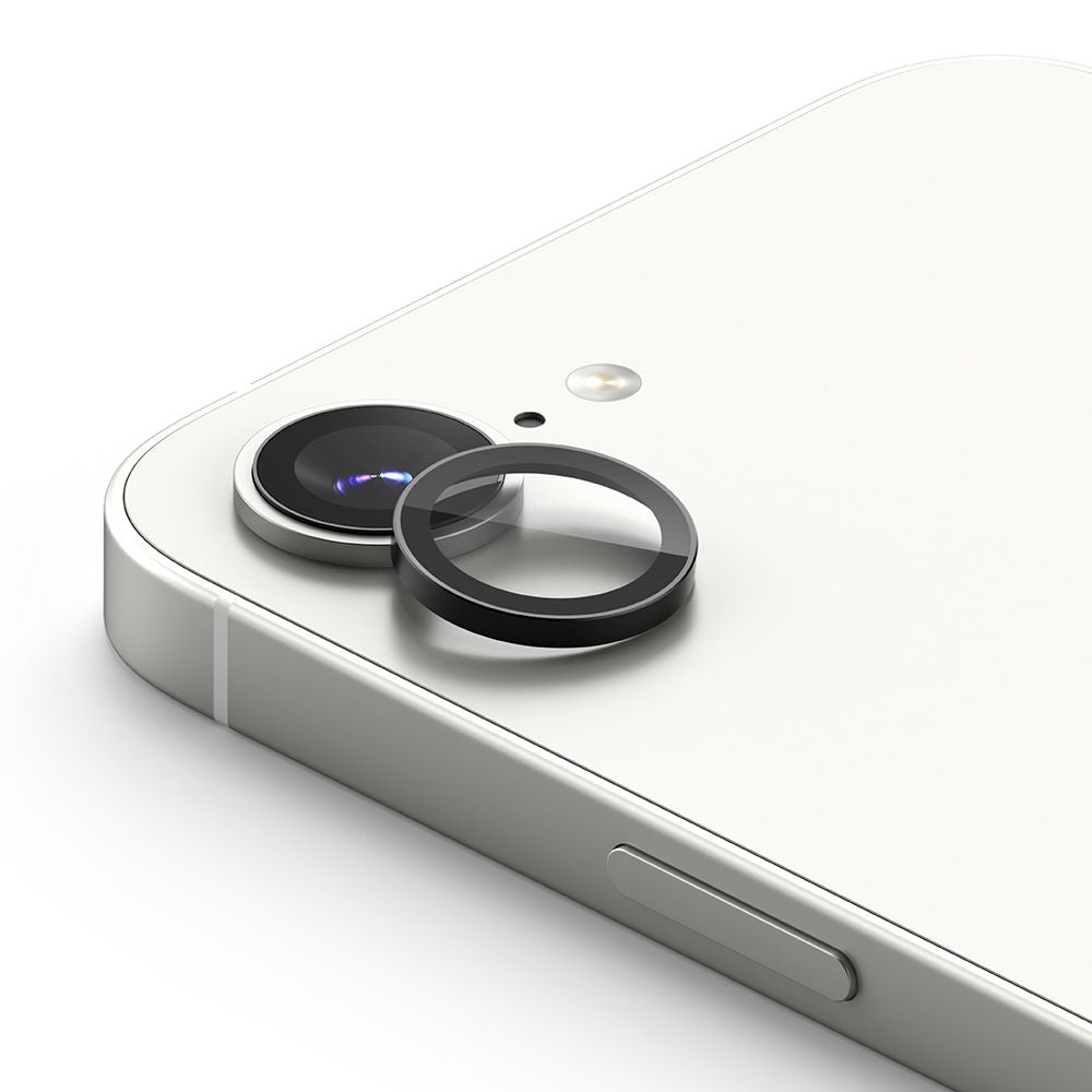 Folie de protectie Camera Spate Ringke pentru Apple iPhone 16e, Sticla Securizata, Set 2 bucati, Neagra