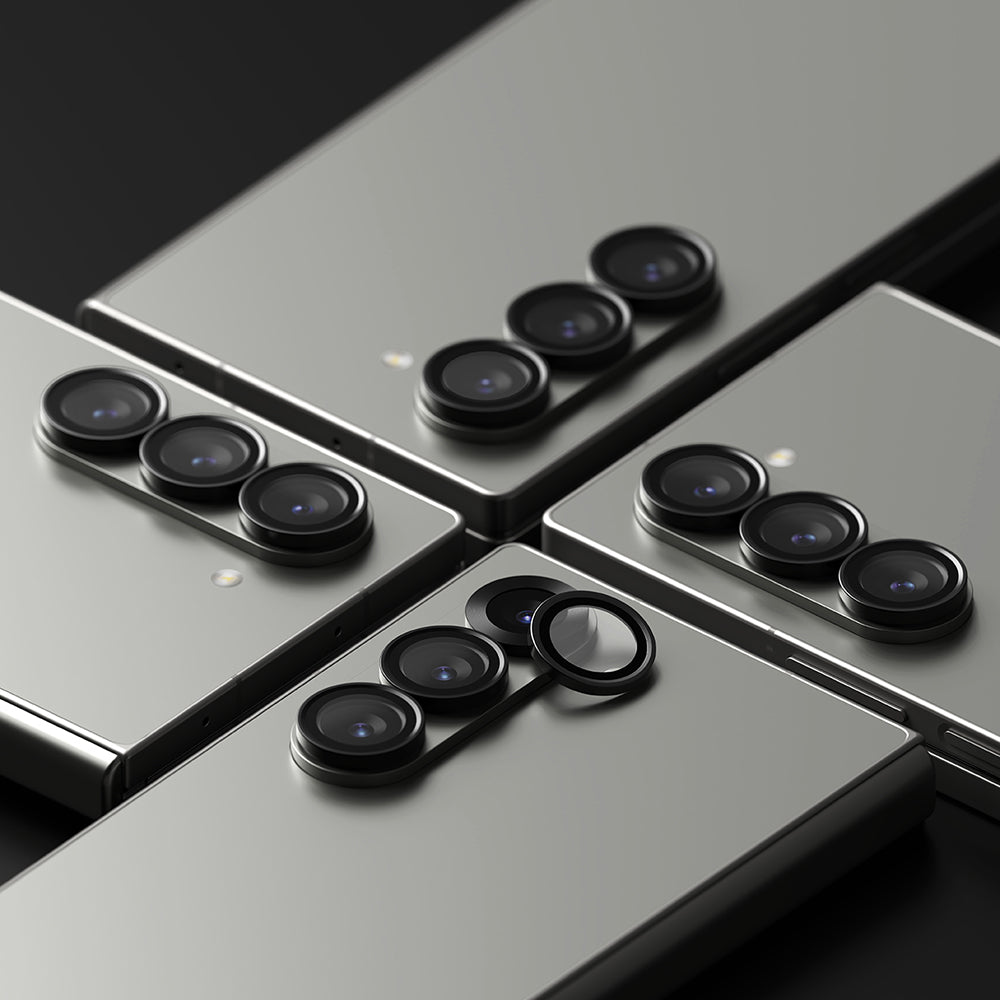 Folie de protectie Camera Spate Ringke pentru Samsung Galaxy Z Fold6 F956, Sticla Securizata, Set 2 bucati, Neagra