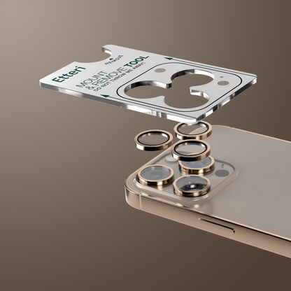 Folie de protectie Camera Spate Etteri pentru Apple iPhone 16 Pro Max / 16 Pro, Sticla Securizata, Bronz