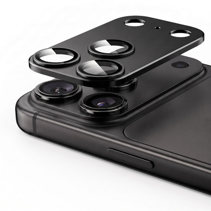 Folie de protectie Camera Spate Tech-Protect CamFull Fit+ pentru Apple iPhone 18 Pro, Sticla Securizata, Neagra