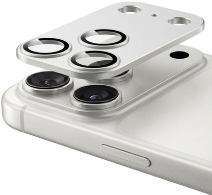 Folie de protectie Camera Spate Tech-Protect CamFull Fit+ pentru Apple iPhone 18 Pro, Sticla Securizata, Argintie