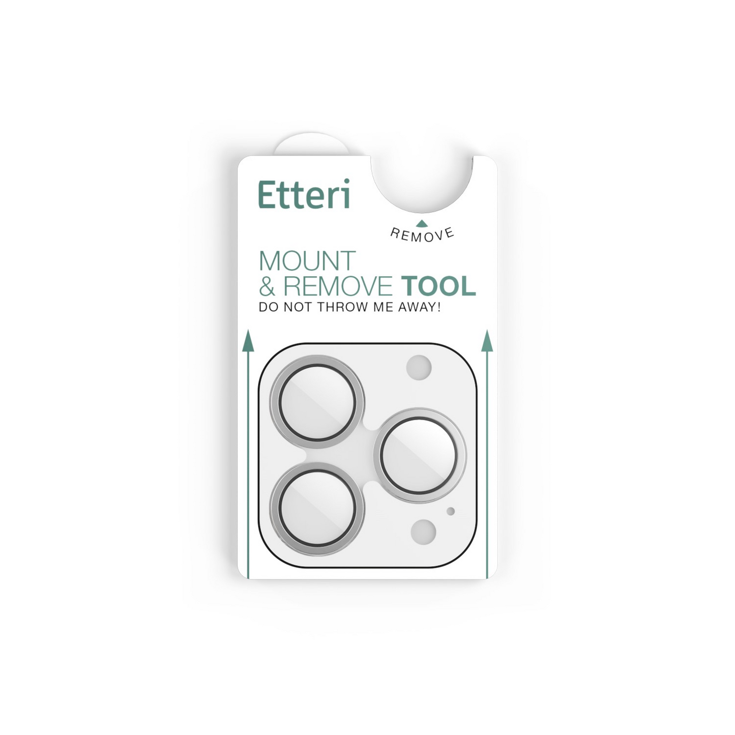 Folie de protectie Camera Spate Etteri pentru Apple iPhone 16 Pro Max / 16 Pro, Sticla Securizata, Gri