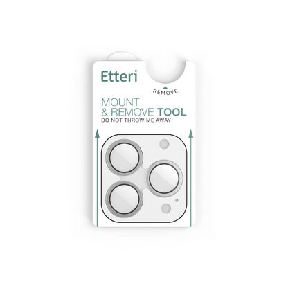 Folie de protectie Camera Spate Etteri pentru Apple iPhone 16 Pro Max / 16 Pro, Sticla Securizata, Gri