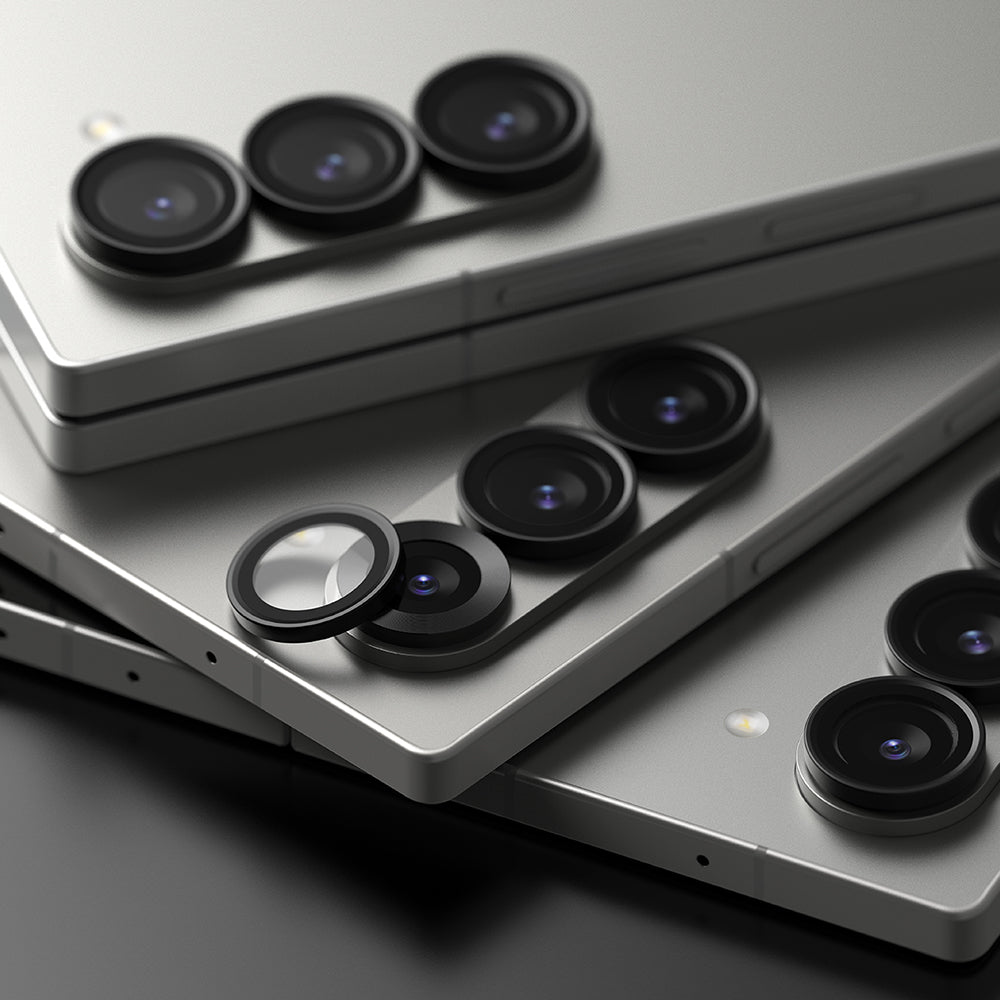 Folie de protectie Camera Spate Ringke pentru Samsung Galaxy Z Fold6 F956, Sticla Securizata, Set 2 bucati, Neagra