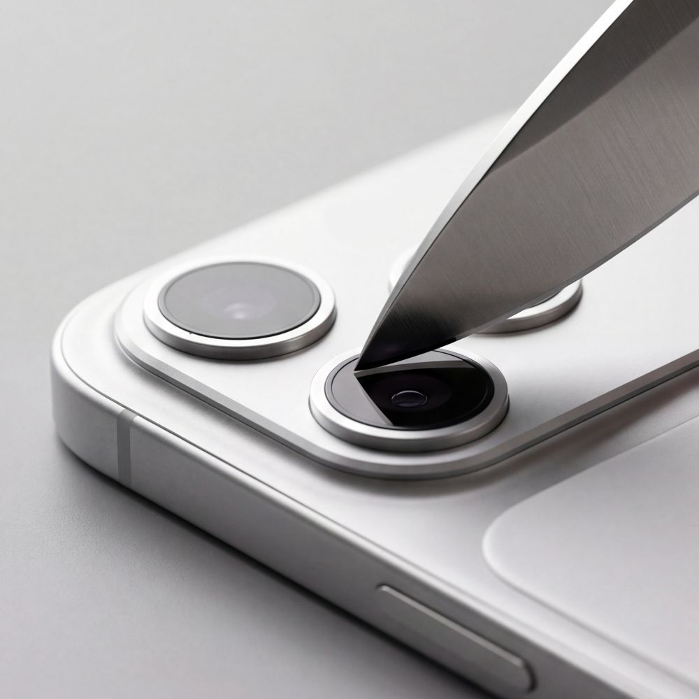 Folie de protectie Camera Spate Tech-Protect CamFull Fit+ pentru Apple iPhone 18 Pro, Sticla Securizata, Argintie