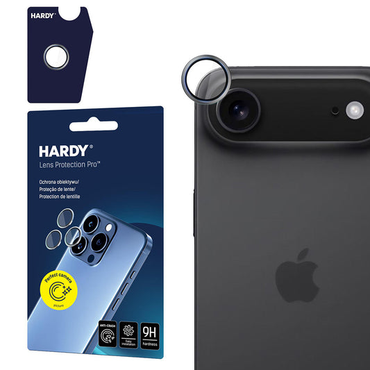 Folie de protectie Camera Spate 3MK Hardy Protection Pro pentru Apple iPhone 17 Air, Sticla Securizata, Gri