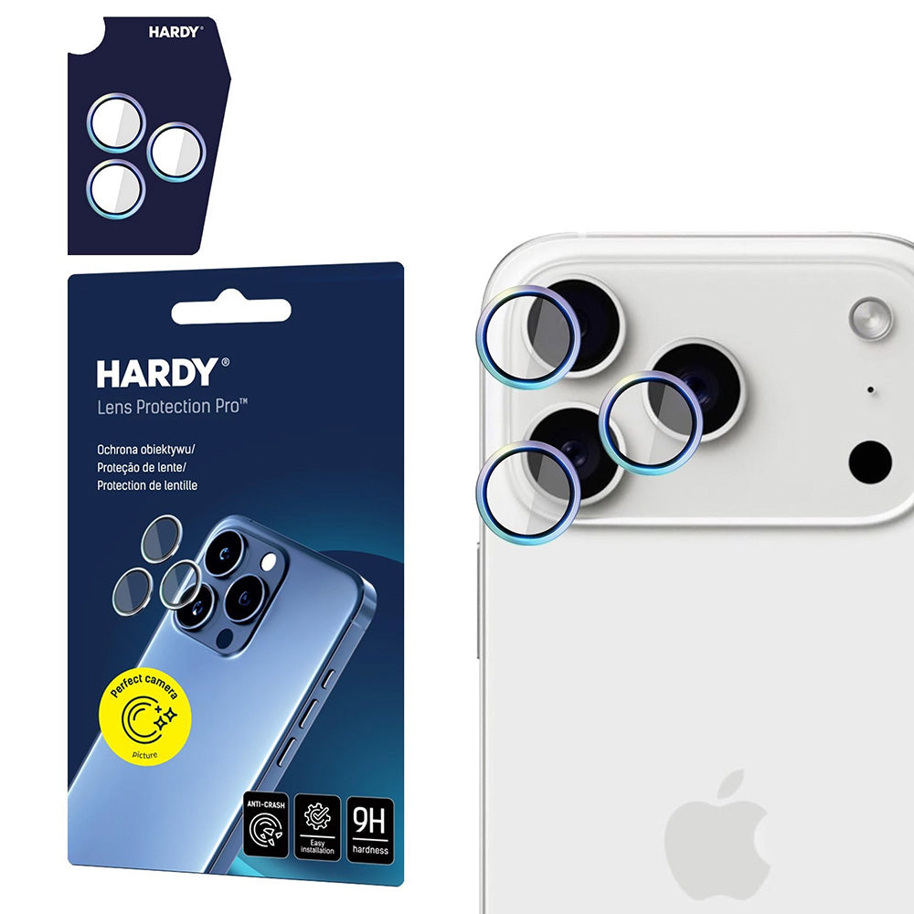 Folie de protectie Camera Spate 3MK Hardy Protection Pro pentru Apple iPhone 17 Pro Max / 17 Pro, Sticla Securizata, Multicolor
