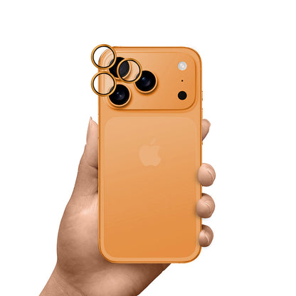 Folie de protectie Camera Spate 3MK Hardy Protection Pro pentru Apple iPhone 17 Pro Max / 17 Pro, Sticla Securizata, Portocalie