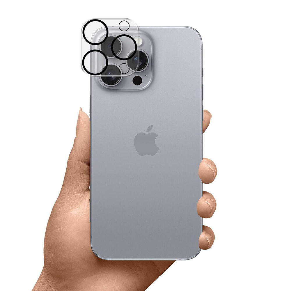 Folie de protectie Camera Spate 3MK Pro Full Cover pentru Apple iPhone 16 Pro Max / 16 Pro, Sticla Securizata, Neagra