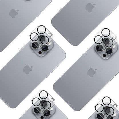 Folie de protectie Camera Spate 3MK Pro Full Cover pentru Apple iPhone 16 Pro Max / 16 Pro, Sticla Securizata, Neagra