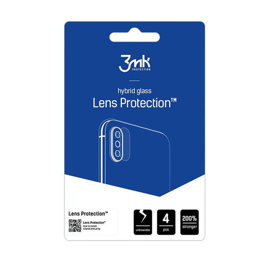 Folie de protectie Camera Spate 3MK Protection pentru Nothing Phone (4b), Sticla Securizata, Set 4 bucati, Transparenta
