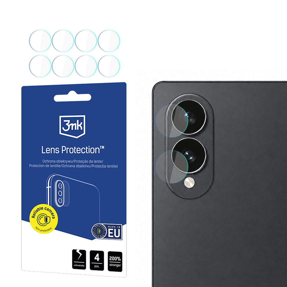 Folie de protectie Camera Spate 3MK Protection pentru Samsung Galaxy Z Fold8 F976, Sticla Securizata, Set 4 bucati, Transparenta