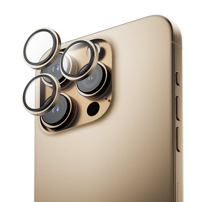 Folie de protectie Camera Spate Anank AR pentru Apple iPhone 16 Pro Max / 16 Pro, Sticla Securizata, Aurie