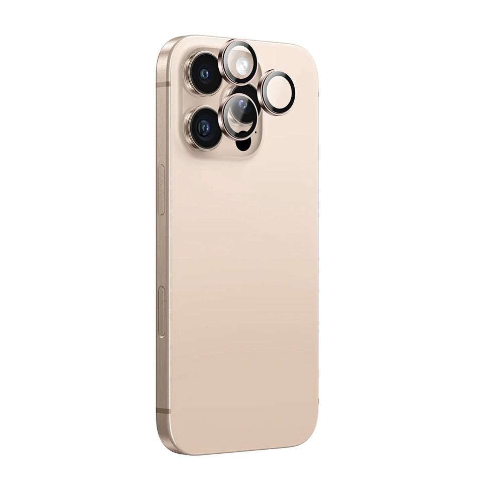 Folie de protectie Camera Spate Anank AR pentru Apple iPhone 16 Pro Max / 16 Pro, Sticla Securizata, Aurie