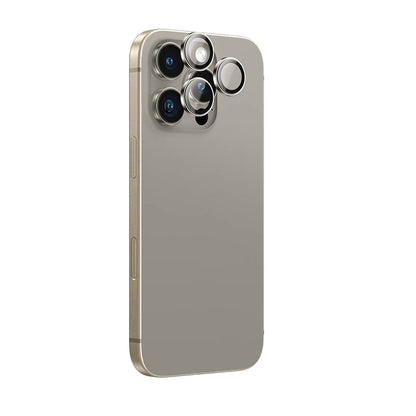 Folie de protectie Camera Spate Anank AR pentru Apple iPhone 16 Pro Max / 16 Pro, Sticla Securizata, Gri Metalic