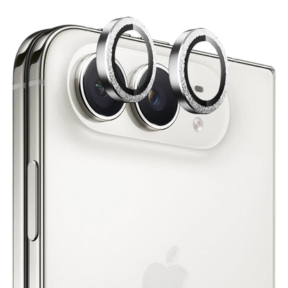 Folie de protectie Camera Spate Blueo Diamond pentru Apple iPhone Duo, Sticla Securizata, Argintie