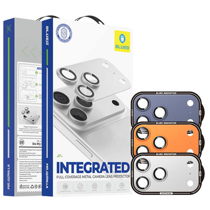 Folie de protectie Camera Spate Blueo Integrated Metal pentru Apple iPhone 17 Pro Max, Sticla Securizata, Argintie