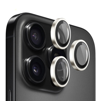 Folie de protectie Camera Spate Blueo Metal Frame pentru Apple iPhone 14 Pro Max / 14 Pro, Sticla Securizata, Aurie