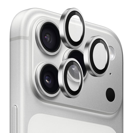 Folie de protectie Camera Spate Blueo Metal Frame pentru Apple iPhone 18 Pro / 18 Pro Max, Sticla Securizata, Argintie