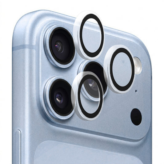 Folie de protectie Camera Spate Blueo Metal Frame pentru Apple iPhone 18 Pro / 18 Pro Max, Sticla Securizata, Transparenta
