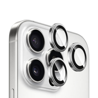 Folie de protectie Camera Spate Blueo Sapphire Crystal pentru Apple iPhone 14 Pro Max / 14 Pro, Sticla Securizata, Argintie