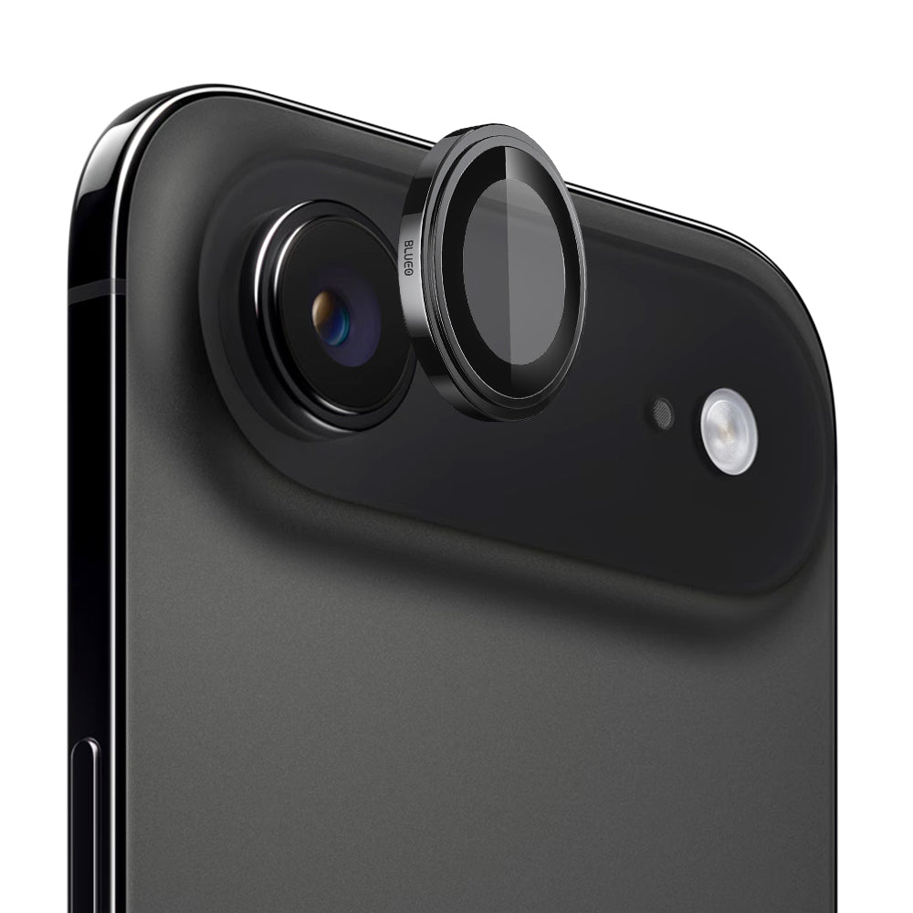 Folie de protectie Camera Spate Blueo Sapphire Crystal pentru Apple iPhone 17 Air, Sticla Securizata, Neagra
