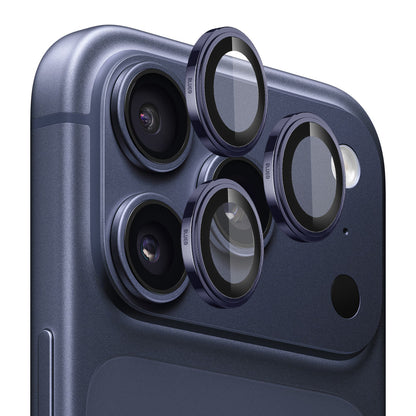 Folie de protectie Camera Spate Blueo Sapphire Crystal pentru Apple iPhone 17 Pro Max / 17 Pro, Sticla Securizata, Albastra
