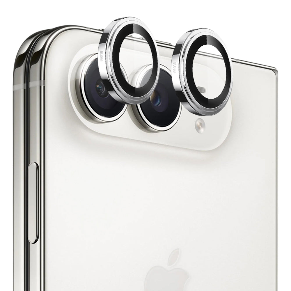 Folie de protectie Camera Spate Blueo Sapphire Crystal pentru Apple iPhone Duo, Sticla Securizata, Argintie