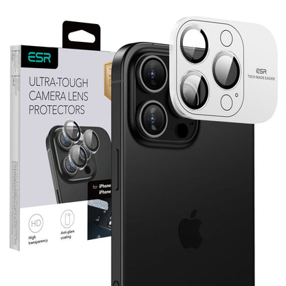 Folie de protectie Camera Spate ESR Armorite pentru Apple iPhone 17 Pro Max / 17 Pro / 16 Pro Max / 16 Pro, Sticla Securizata, Transparenta