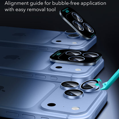 Folie de protectie Camera Spate ESR Armorite pentru Apple iPhone 18 Pro / 18 Pro max, Sticla Securizata, Albastra
