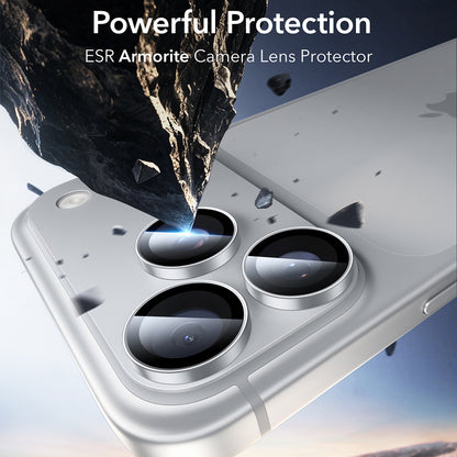 Folie de protectie Camera Spate ESR Armorite pentru Apple iPhone 18 Pro / 18 Pro max, Sticla Securizata, Argintie