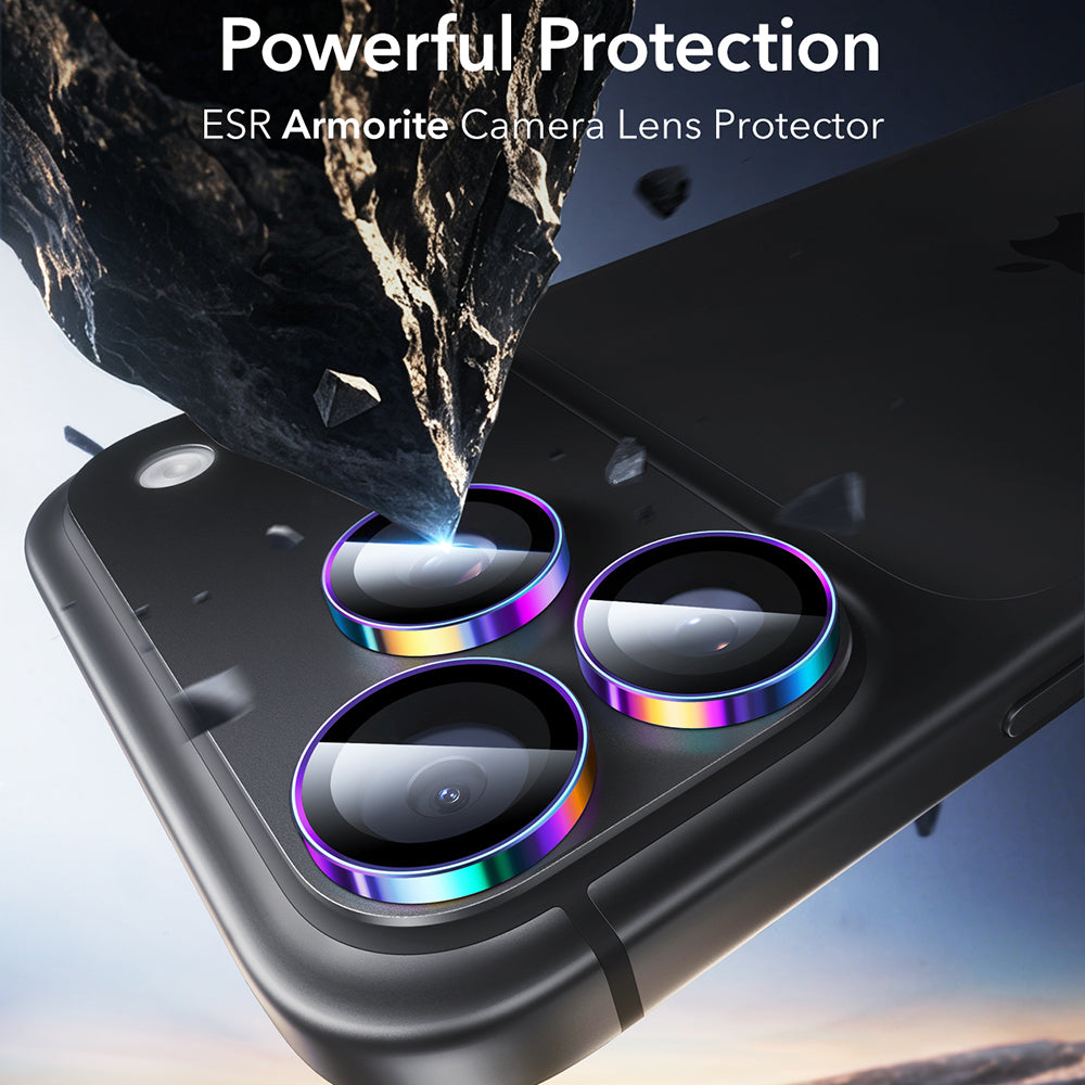Folie de protectie Camera Spate ESR Armorite pentru Apple iPhone 18 Pro / 18 Pro max, Sticla Securizata, Multicolor