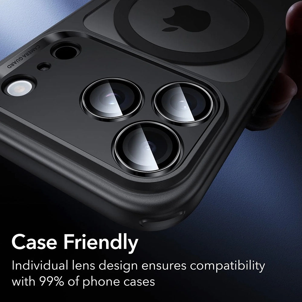 Folie de protectie Camera Spate ESR Armorite pentru Apple iPhone 18 Pro / 18 Pro max, Sticla Securizata, Neagra