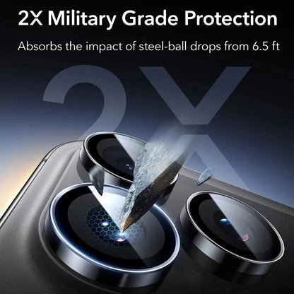 Folie de protectie Camera Spate ESR Armorite pentru Apple iPhone 18 Pro / 18 Pro max, Sticla Securizata, Visinie Inchis