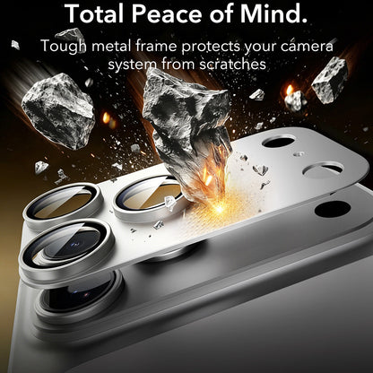 Folie de protectie Camera Spate ESR Armorite Pro pentru Apple iPhone 18 Pro Max, Sticla Securizata, Argintie