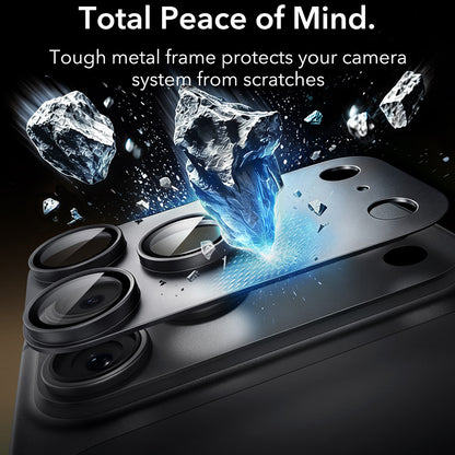 Folie de protectie Camera Spate ESR Armorite Pro pentru Apple iPhone 18 Pro, Sticla Securizata, Neagra