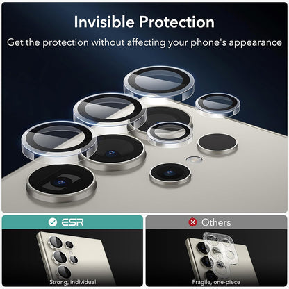 Folie de protectie Camera Spate ESR pentru Samsung Galaxy S24 Ultra S928, Sticla Securizata, Set 2 bucati, Transparenta