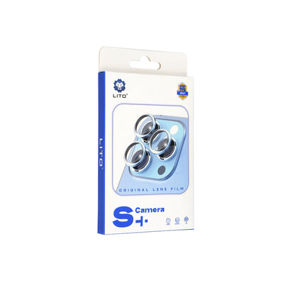 Folie de protectie Camera Spate Lito S+ pentru Apple iPhone 14, Sticla Securizata, Argintie