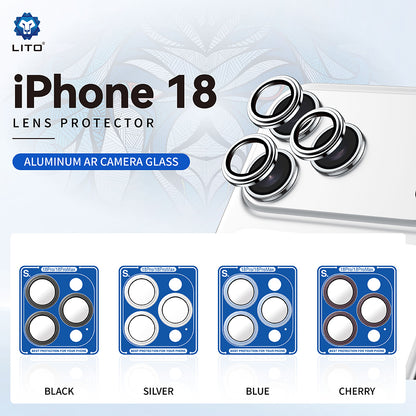 Folie de protectie Camera Spate Lito S+ pentru Apple iPhone 18 Pro / 18 Pro Max, Sticla Securizata, Argintie