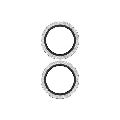Folie de protectie Camera Spate PanzerGlass Hoops Glitter pentru Apple iPhone 17 / 16 Plus / 16, Sticla Securizata, Argintie