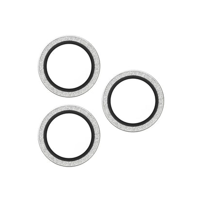 Folie de protectie Camera Spate PanzerGlass Hoops Glitter pentru Apple iPhone 17 Pro Max / 17 Pro / 16 Pro Max / 16 Pro, Sticla Securizata, Argintie