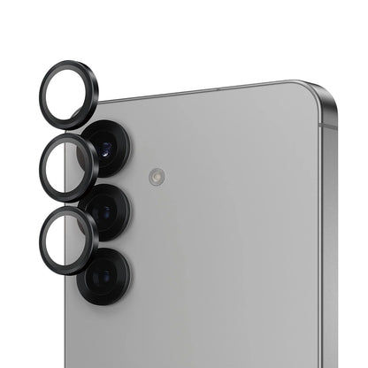 Folie de protectie Camera Spate PanzerGlass Hoops pentru Samsung Galaxy S25 S931, Sticla Securizata, Neagra