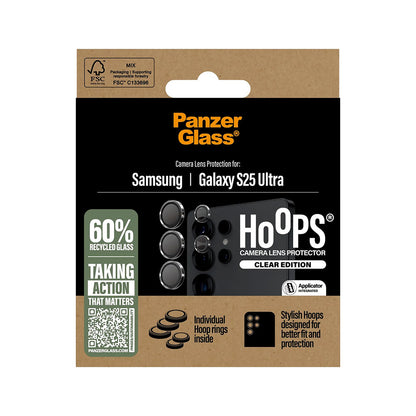 Folie de protectie Camera Spate PanzerGlass Hoops pentru Samsung Galaxy S25 Ultra S938, Sticla Securizata, Transparenta