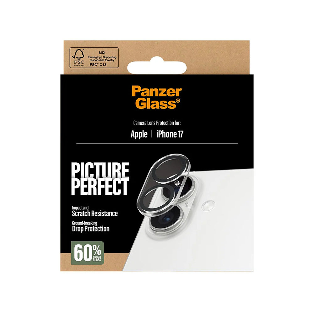 Folie de protectie Camera Spate PanzerGlass PicturePerfect pentru Apple iPhone 17, Sticla Securizata, Transparenta
